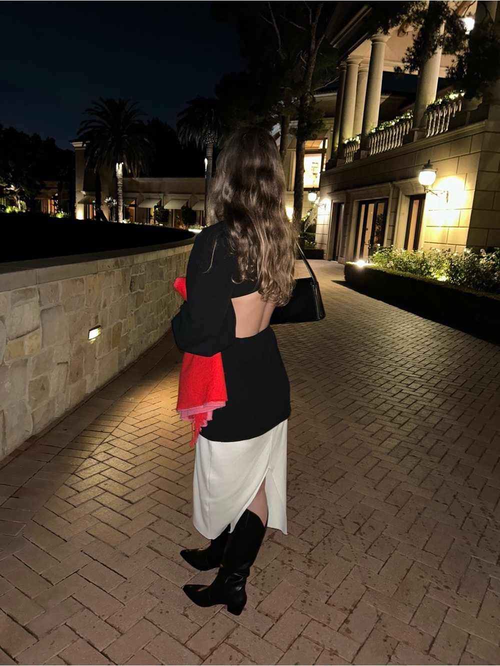 Lovers + Friends Black Long-Sleeve Mini Dress with Button Front